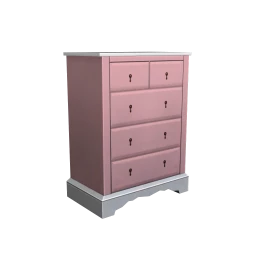 Chic Pink Large Chest of Drawers