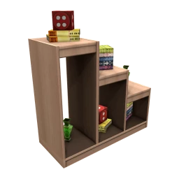 Pine Stepped Shelves - Decorated