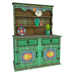 Wanderlust Day Of The Dead Colourful Cabinet