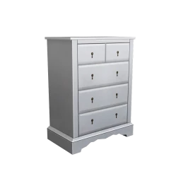 Chic White Large Chest of Drawers