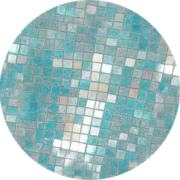 Cosmos Pixelated Snowflake Tiled Floor