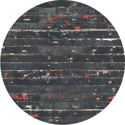 Peeling Black Wood Flooring