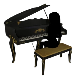 Baroque Marais Grand Piano - Dark - Interactive