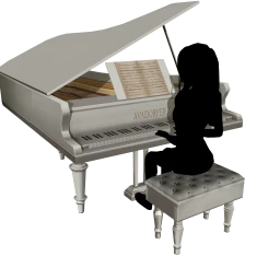 Verschieden Grand Piano - White - Interactive