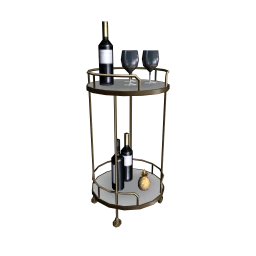 Vintage Drinks Trolley - Gold