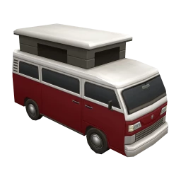 Bohemia Camper Van - Flower Power Burgundy