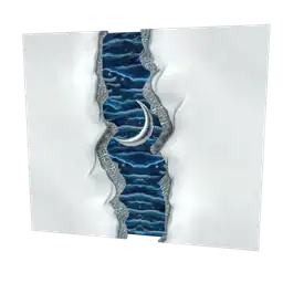 Cosmos Silver Moon Painting Collage