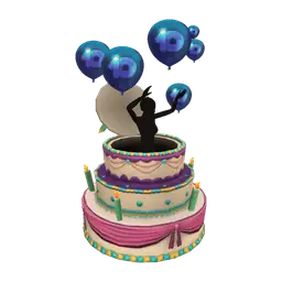 Cosmos Surprise Multicoloured Birthday Cake - Interactive