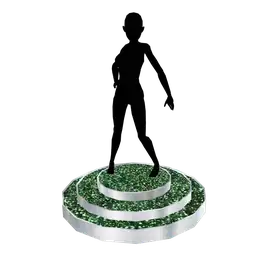 Cosmos Step On Grass Rotating Pose Plinth - Interactive