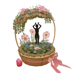 Cosmos Spring Basket Posing Plinth - Interactive