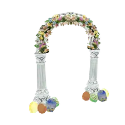 Cosmos Spring Garden Floral Arch