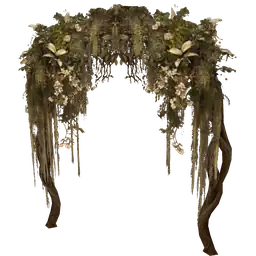 Cosmos Moss Green Photo Booth Arch