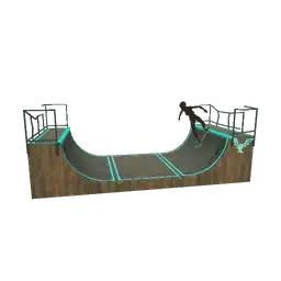 Cosmos Spooky Skate Yard Half Pipe - Interactive