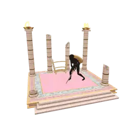 Cosmos Pink Posh Sword Training Mat - Interactive