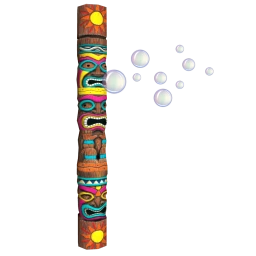 Tiki Totem Bubble Machine