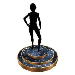 Cosmos Zodiac Rotating Plinth - Interactive