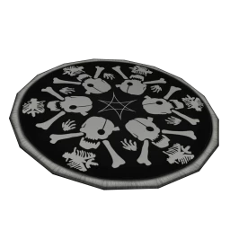 Cosmos Skeleton Circle Rug