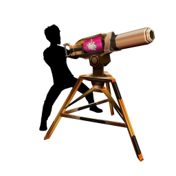 Delirious Brass Pink Smoke Turret - Interactive