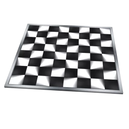 Arctic Escape Platinum Chessboard Rug