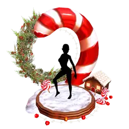 Luxe Christmas Candy Photoshoot Backdrop - Interactive