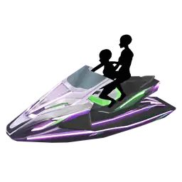 Luxe Party Yacht Purple Sparkle Jet Ski - Interactive