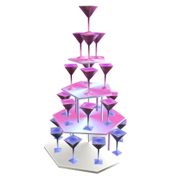 Regency Rose Glass Tower