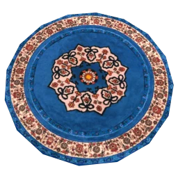 Blue Minaret Round Rug