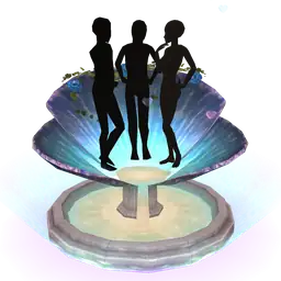 Luxe Blue Wave Party Shell Plinth