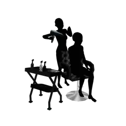 Mod Fashion Hairdressing Chair - Interactive