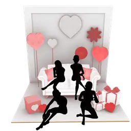 Mod Eternal Valentine Photoshoot Backdrop - Interactive