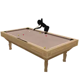 Mod Luxury Gold Finish Pool Table - Interactive