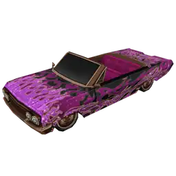 Mod Glam Flare Vintage Convertible Car