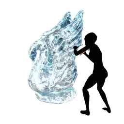 Mod Ice Cold Carved Sculpture - Interactive