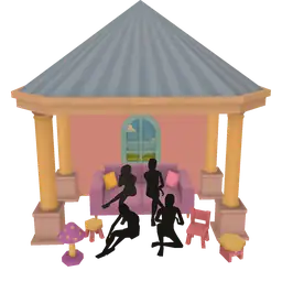 Mod Plastic Dream House Photo Backdrop