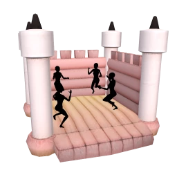 Yume Playground Bouncy Castle - Pink - Interactive
