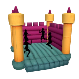 Yume Playground Bouncy Castle - Vibrant - Interactive