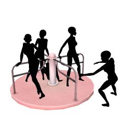 Yume Playground Roundabout - Pink - Interactive