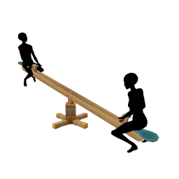 Yume Playground Seesaw - Pine - Interactive