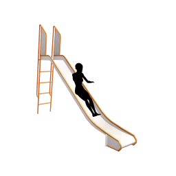 Yume Playground Slide - Orange - Interactive