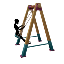 Yume Playground Swing - Pine - Interactive