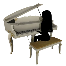 Baroque Marais Grand Piano - Light - Interactive
