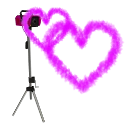 Standing Smoke Machine - Pink Hearts