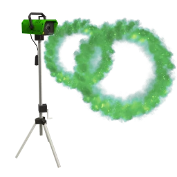 Standing Smoke Machine - Green Rings