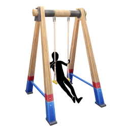 Spring Garden Wooden Swing - Interactive