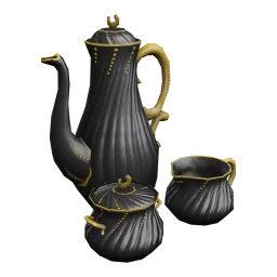 Baroque Theresa Tea Set - Dark