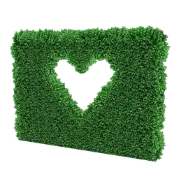 Cosmos Hedge Wall Divider With Heart Cutout