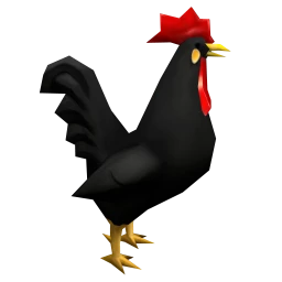Cosmos Easter Chicken Statue - Black