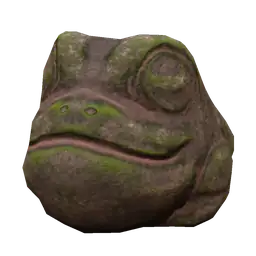 Cosmos Moss Green Frog Statue