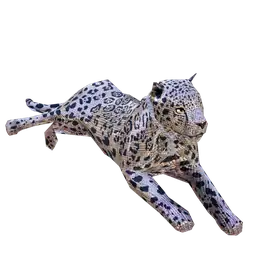 Cosmos Glow Gala Leopard Statue