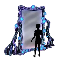 Cosmos Haunted House Eerie Flowers Mirror - Interactive